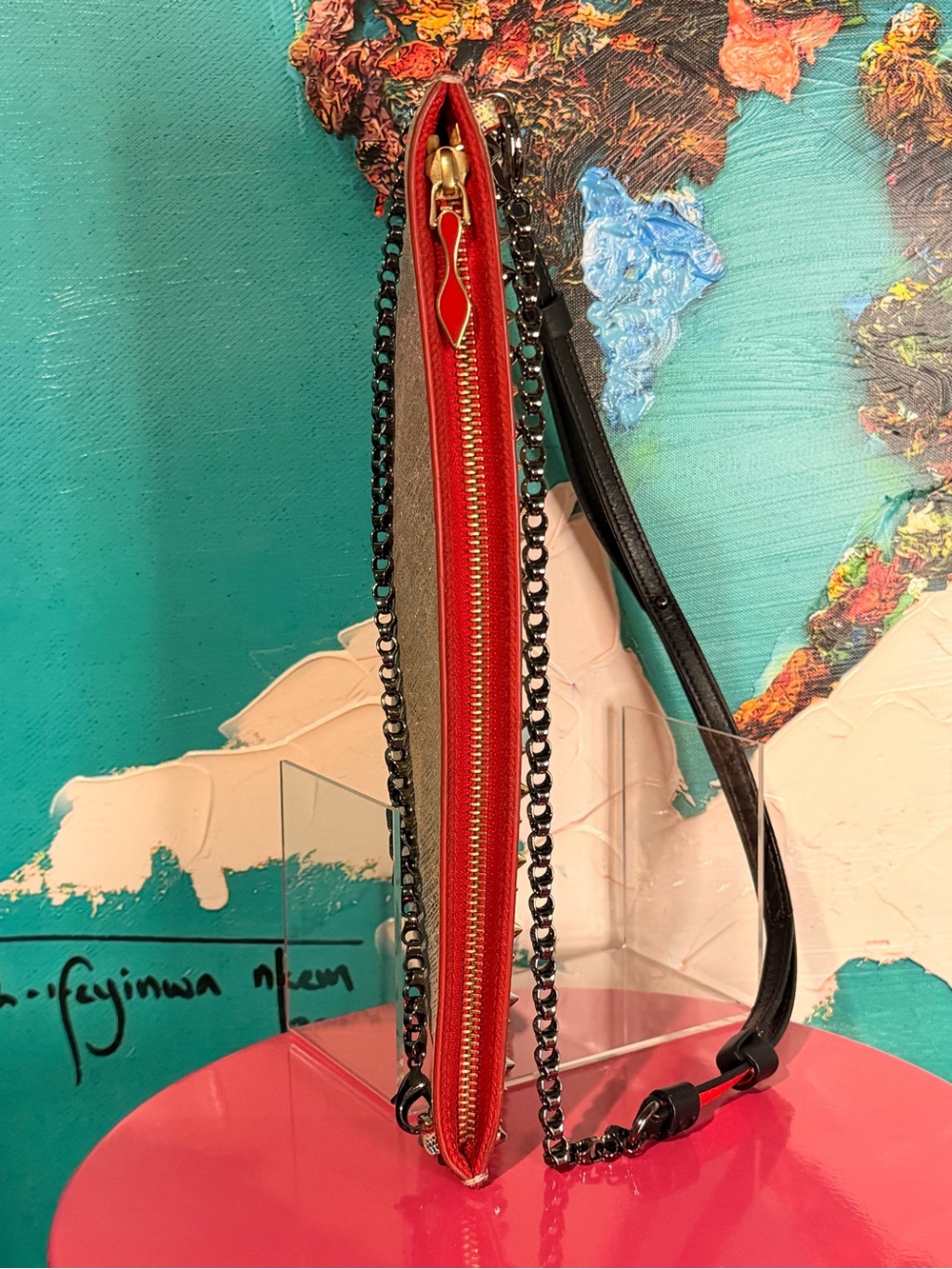 Christian Louboutin Multicolor Spiked Crossbody - Picture 4 of 11